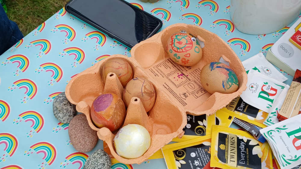 Decorated Eggs on display at the 2023 Easter meet